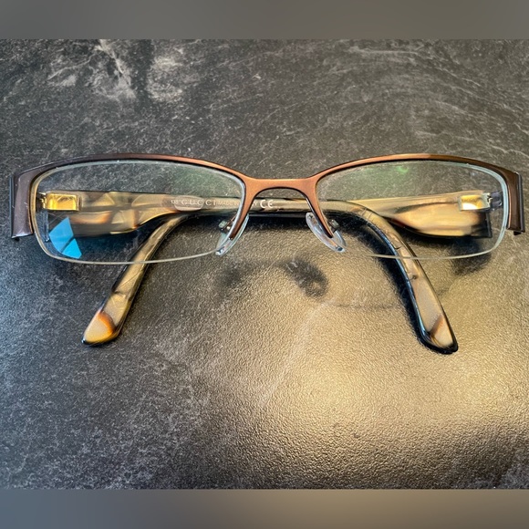 Gucci glasses Model 2859 NOT Brown/marble half rim frame Italy 51[]17 135 - Picture 4 of 9